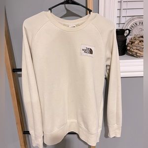 The North Face | Medium cream sweater | fleece | brown logo